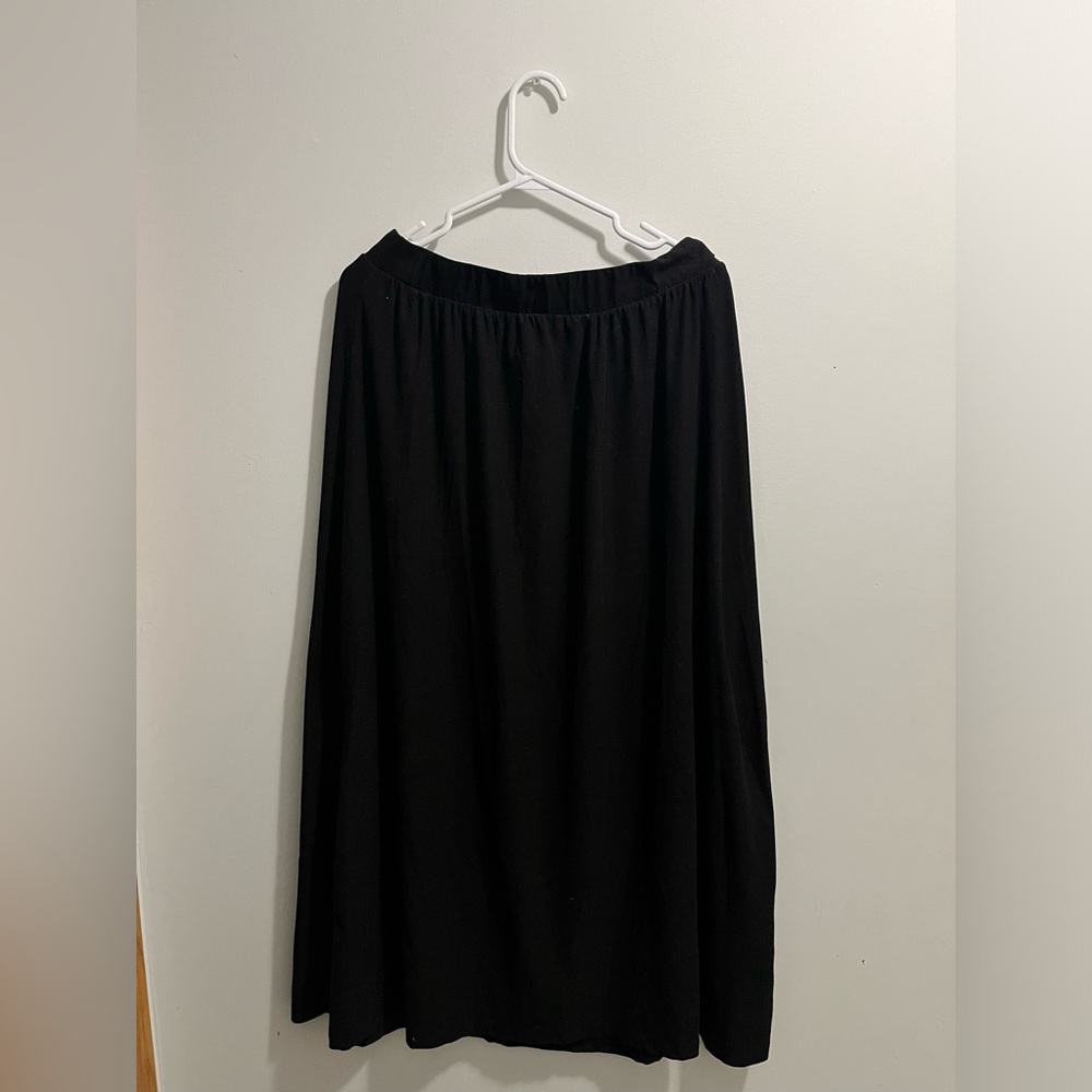 Terra and Sky Black Long Skirt Straight Womens